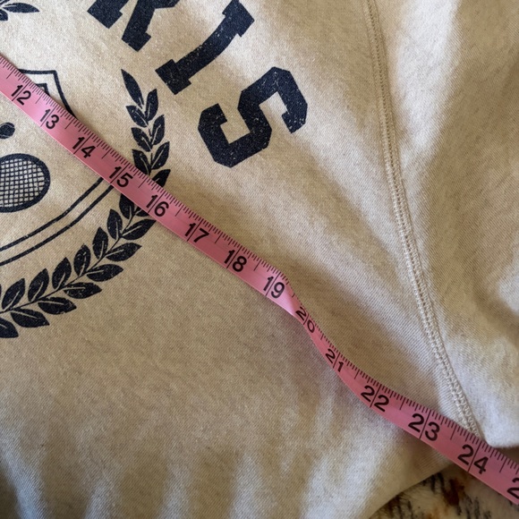 Like new Maurices Cream and Navy Paris Sport Club Sweatshirt size M/L. Fitted - Picture 6 of 6